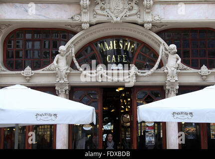 Majestätische Cafe Rua de Catarina in Porto Stockfoto