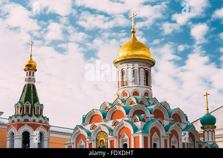 Kasaner Kathedrale, Moskau. Kathedrale unserer lieben Frau von Kazan ist eine russisch-orthodoxe Kirche befindet sich auf dem Roten Platz in Moskau, Russi Stockfoto