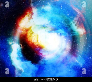Nebel, kosmischen Raum und Sterne, blaue kosmische abstrakten Hintergrund. Elemente des Bildes von der NASA eingerichtet. Stockfoto