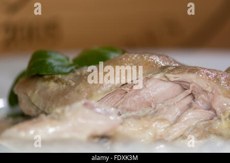 Ein klassisches französisches Gericht von Kaninchen in Senf sauce Stockfoto