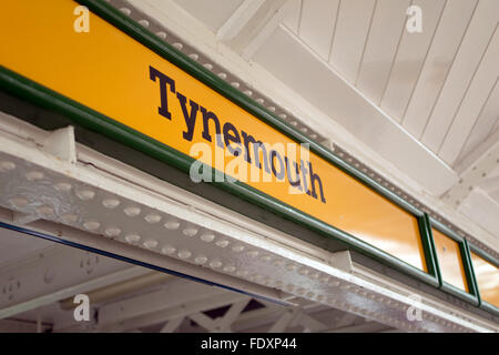 Tynemouth u-Bahnstation in Nordostengland Stockfoto