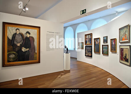 Werke von baskischen Künstler im Museum San Telmo, Donostia - San Sebastian, Baskenland, Spanien. Stockfoto