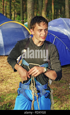 Vitebsk Region Jugend sport Tourismus Wettbewerbe 2010.Before Start. Stockfoto