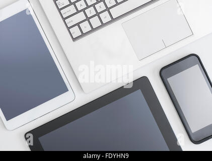 Flache Laien Foto von gadgets Stockfoto