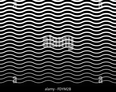 Wellenlinien (Zickzack) Muster. Horizontal nahtlos wiederholbar. Stock Vektor