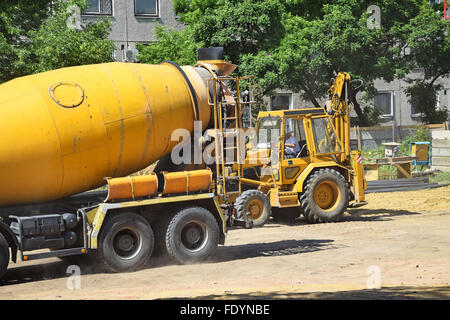 Betonmischer-LKW Stockfoto