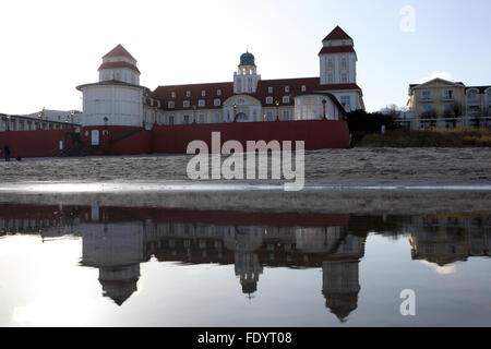 Das Hotel Kurhaus Binz Abend Rügen, Deutschland Stockfoto