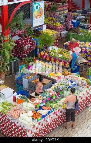 Marche de Pape'ete (Pape'ete Markt), Pape'ete, Tahiti, Französisch-Polynesien Stockfoto