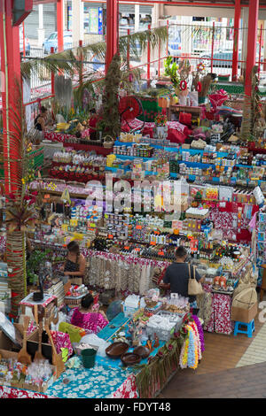 Marche de Pape'ete (Pape'ete Markt), Pape'ete, Tahiti, Französisch-Polynesien Stockfoto