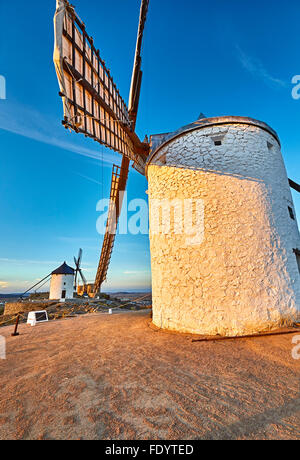 Windmühlen von Consuegra. Don Quijote-Route. Toledo. Kastilien-La Mancha. Spanien Stockfoto