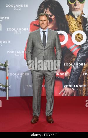 Berlin, Deutschland. 2. Februar 2016. Will Ferrell bei der Premiere von ZOOLANDER 2 - im CineStar Sony Center in Berlin. Bildnachweis: Dpa picture Alliance/Alamy Live News Stockfoto