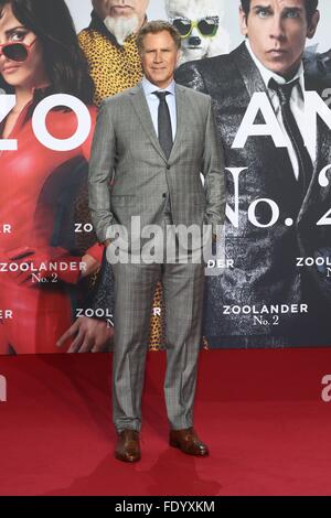 Berlin, Deutschland. 2. Februar 2016. Will Ferrell bei der Premiere von ZOOLANDER 2 - im CineStar Sony Center in Berlin. Bildnachweis: Dpa picture Alliance/Alamy Live News Stockfoto