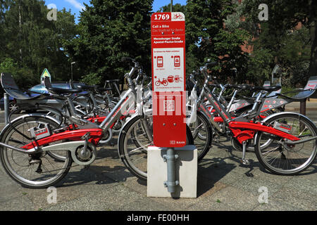 Berlin, Deutschland, rufen Sie eine Bike-Station Stockfoto