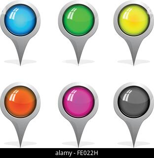 Satz von Karte Zeiger Stock Vektor