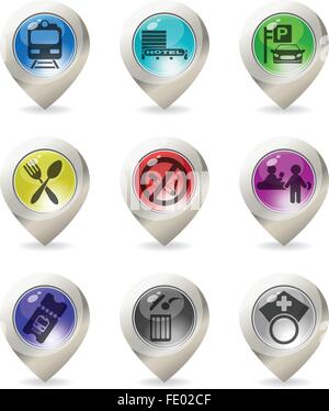 Farbe Kartenzeiger Stock Vektor