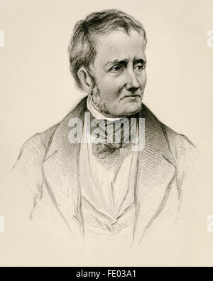 Gravieren von Thomas De Quincey (1785-1859) Autor von "Geständnisse eines englischen Opium-Esser" einen autobiographischen Bericht von seiner sucht nach Laudanum veröffentlicht 1821. Stockfoto