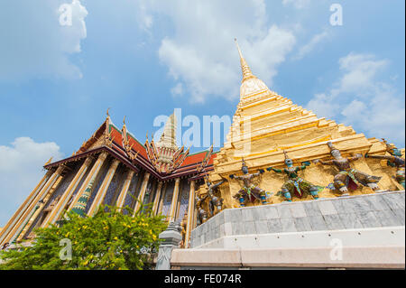 Prasat Phra Thep Bidon, königliches Pantheon, Wat Phra Kaeo Komplex, Grand Palace, Bangkok, Thailand Stockfoto