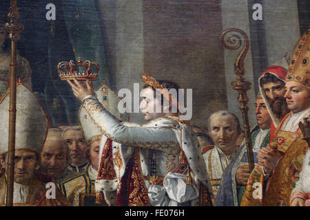 Die Krönung der Napoleon(1769-1821) von Jacques-Louis David (1484-1825) in der Kathedrale von Notre-Dame, 2. Dezember 1804, Paris. Stockfoto