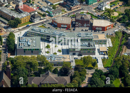 Luftaufnahme, Campus der Hochschule Rhein-Waal, Kamp-Lintfort, Niederrhein, Nordrhein-Westfalen, Deutschland, Europa, Antenne Stockfoto