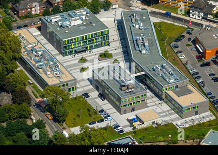 Luftaufnahme, Campus der Hochschule Rhein-Waal, Kamp-Lintfort, Niederrhein, Nordrhein-Westfalen, Deutschland, Europa, Antenne Stockfoto