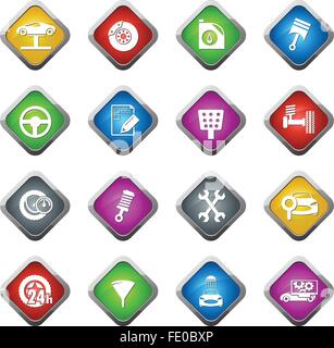 Auto Service Icons set Stock Vektor