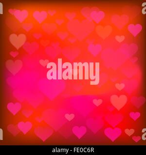 Rotes Herz Hintergrund. Stock Vektor