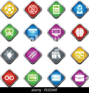 Schule Icons set Stock Vektor