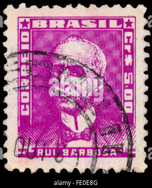 Brasilien - ca. 1955: eine Briefmarke gedruckt in Brasilien zeigt Ruy Barbosa Stockfoto