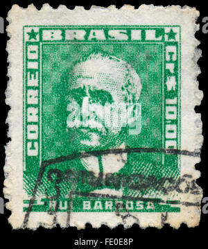 Brasilien - ca. 1955: eine Briefmarke gedruckt in Brasilien zeigt Ruy Barbosa Stockfoto