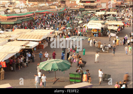 Djemaa el-Fna, Marrakesch, Marokko Stockfoto