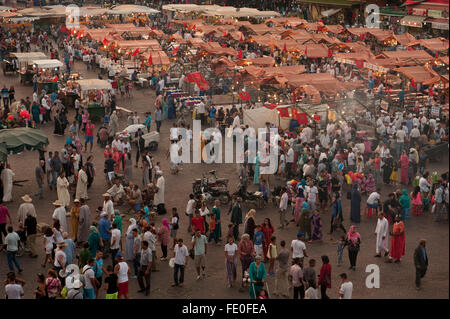 Djemaa el-Fna, Marrakesch, Marokko Stockfoto