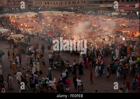 Djemaa el-Fna, Marrakesch, Marokko Stockfoto