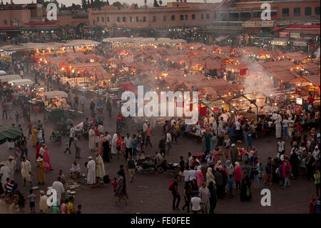 Djemaa el-Fna, Marrakesch, Marokko Stockfoto