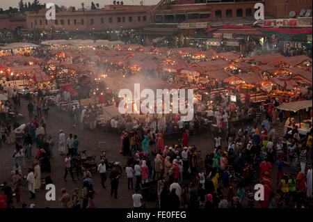 Djemaa el-Fna, Marrakesch, Marokko Stockfoto