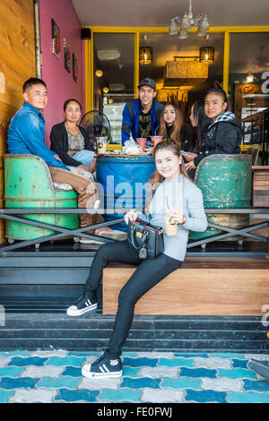 Mae Sai Grenze Stadt Familie Versammlung Stockfoto