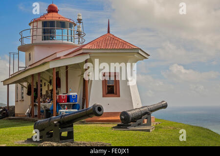 Leuchtturm am Fort King George Tobago West Indies Stockfoto