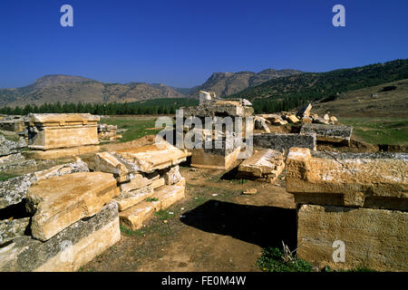 Türkei, Hierapolis, Necropolis Stockfoto