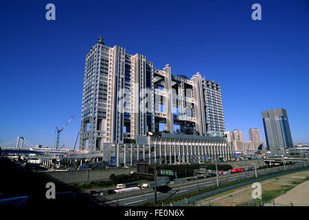 Japan, Tokio, Odaiba, Fuji Television Building, Architekt Kenzo Tange Stockfoto