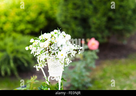 Nahaufnahme von schön dekorierten Hochzeit Stockfoto