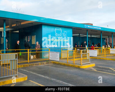 Busbahnhof in Crewe Cheshire UK Stockfoto