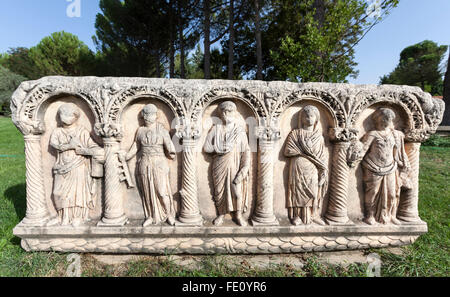 Sarkophag in Aphrodisias, Türkei Stockfoto