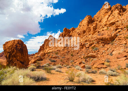 Roten Felslandschaft, Valley of Fire State Park, Nevada, USA Stockfoto