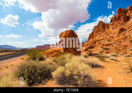 Roten Felslandschaft, Valley of Fire State Park, Nevada, USA Stockfoto