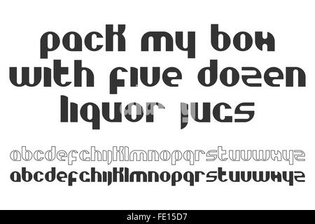 Satz von stilisiert, Alphabet Buchstaben isoliert auf weißem Hintergrund. Vektor-zeitgenössische, Fett Schriftart. Premium-Qualität, moderne cha Stock Vektor