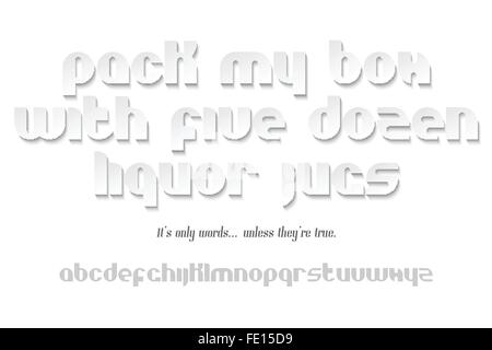 eingestellt von stilvollen, 3d Buchstaben isoliert auf weißem Hintergrund. Vektor-zeitgenössische, Fett Schriftart. Premium-Qualität, moderne c Stock Vektor