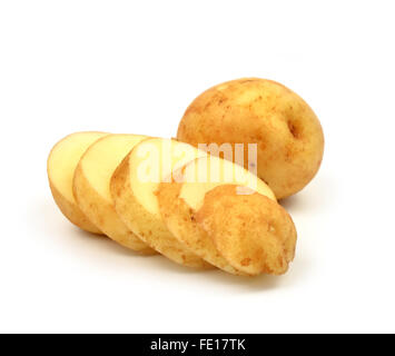 Kartoffel, die isoliert auf weißem Hintergrund Stockfoto