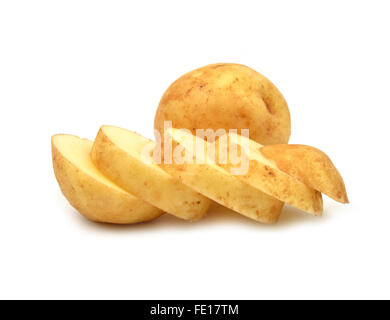 Kartoffel, die isoliert auf weißem Hintergrund Stockfoto