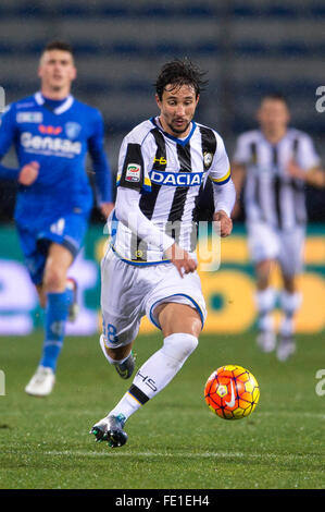 Empoli, Italien. 3. Februar 2016. Ryder Matos (Udinese) Fußball: Italienische "Serie A" match zwischen Empoli 1-1 Udinese im Carlo Castellani Stadium in Empoli, Italien. Bildnachweis: Maurizio Borsari/AFLO/Alamy Live-Nachrichten Stockfoto