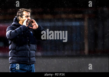 Empoli, Italien. 3. Februar 2016. Marco Giampaolo (Empoli) Fußball: Italienische "Serie A" match zwischen Empoli 1-1 Udinese im Carlo Castellani Stadium in Empoli, Italien. Bildnachweis: Maurizio Borsari/AFLO/Alamy Live-Nachrichten Stockfoto