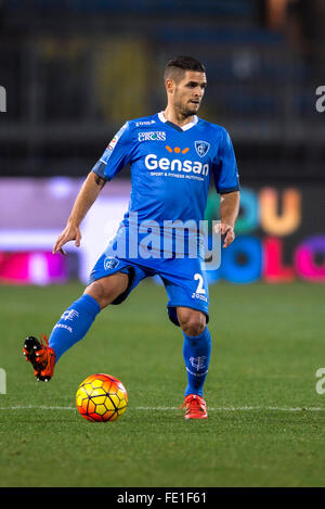 Empoli, Italien. 3. Februar 2016. Vincent Laurini (Empoli) Fußball: Italienische "Serie A" match zwischen Empoli 1-1 Udinese im Carlo Castellani Stadium in Empoli, Italien. Bildnachweis: Maurizio Borsari/AFLO/Alamy Live-Nachrichten Stockfoto